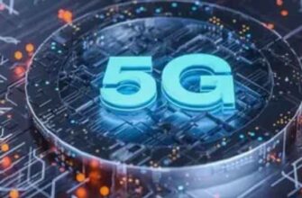logotip-5g-na-fone-ehlektronnoj-pechatnoj-platy